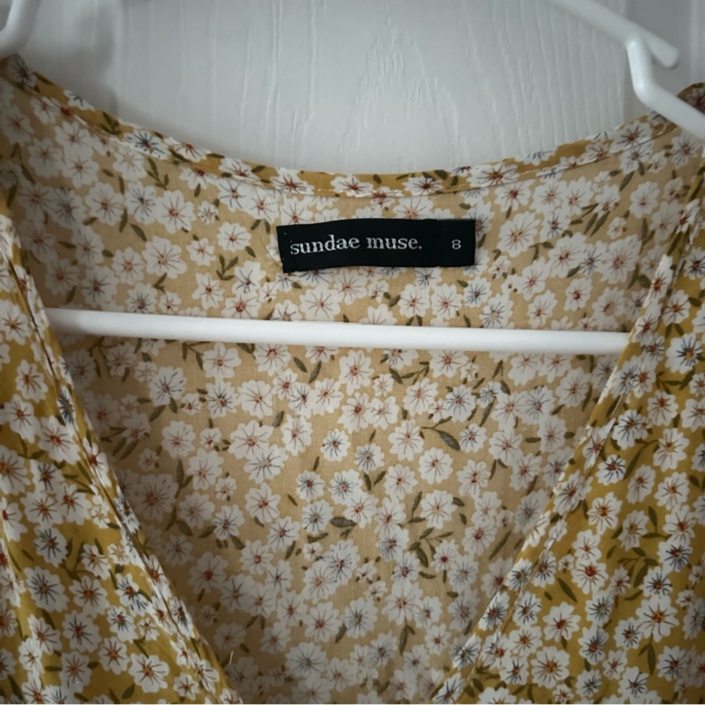 Floral Button Up Mini Dress - Picture 3 of 4